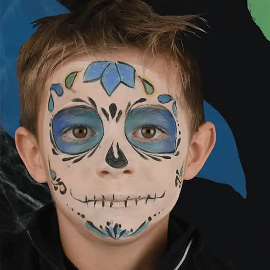 tuto maquillage squelette Mexicain halloween