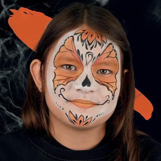 tuto maquillage papillon Halloween enfant