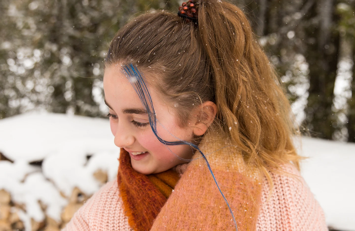 Mascara cheveux bleu pour enfant