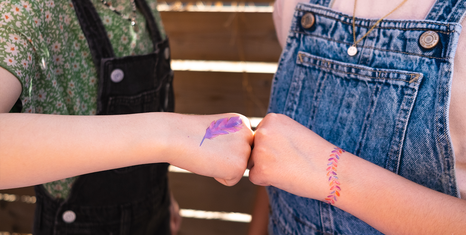Feather ephemeral tattoo