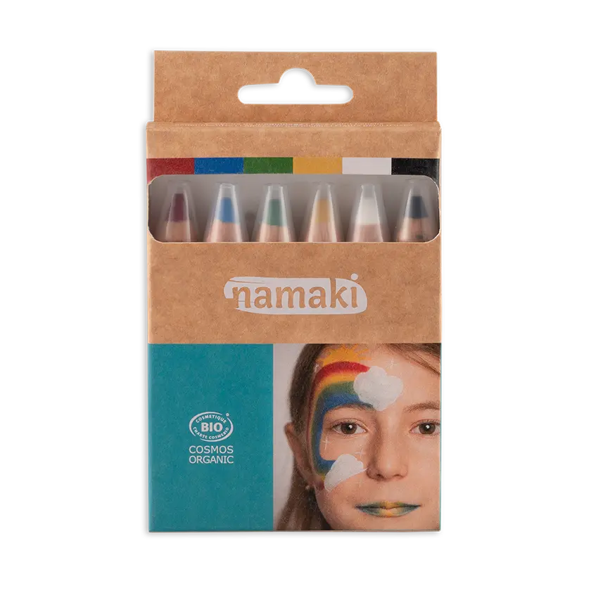 Crayon de maquillage 6 couleurs Arc-en-ciel
