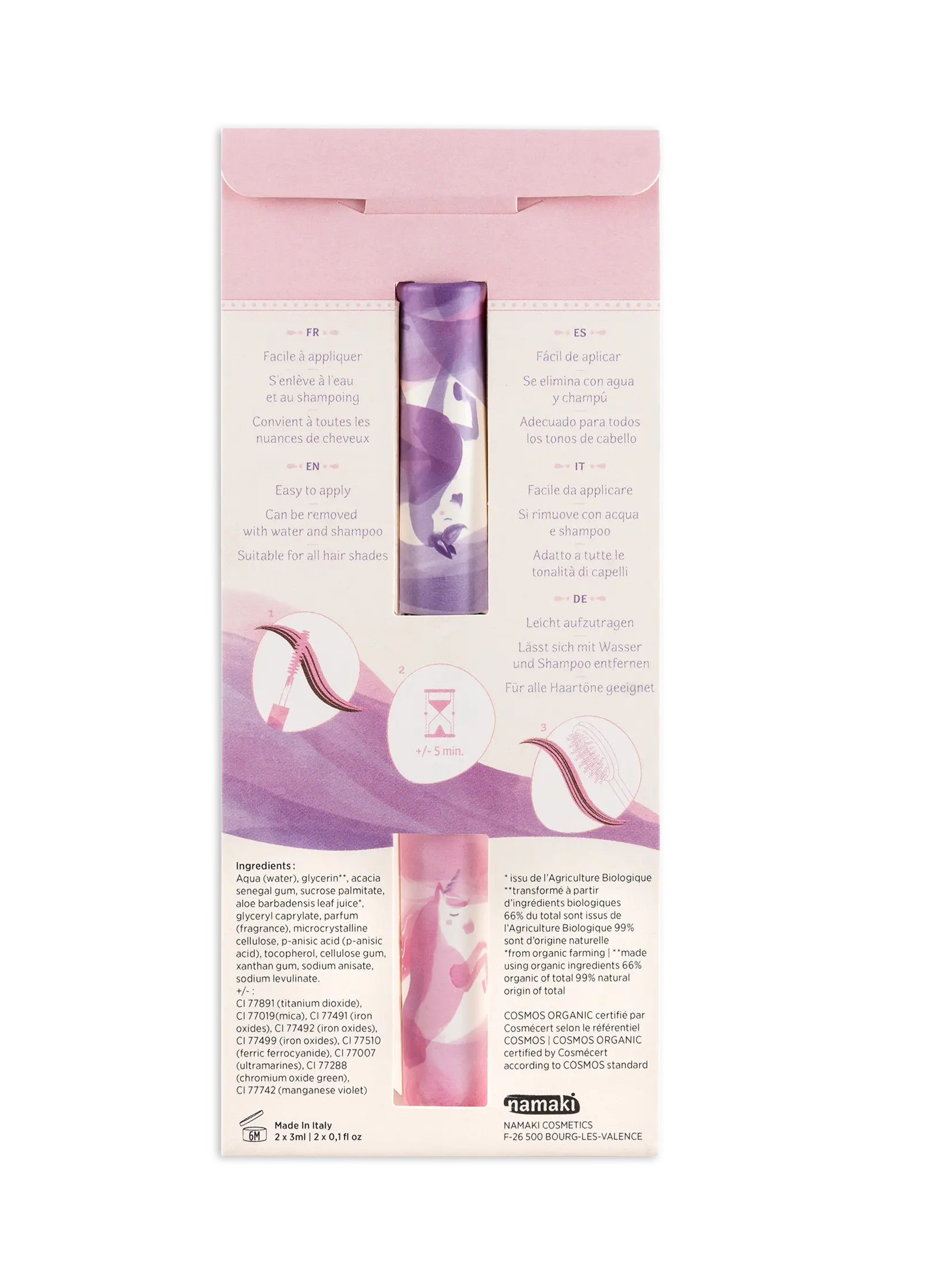 mascara cheveux double applicateur