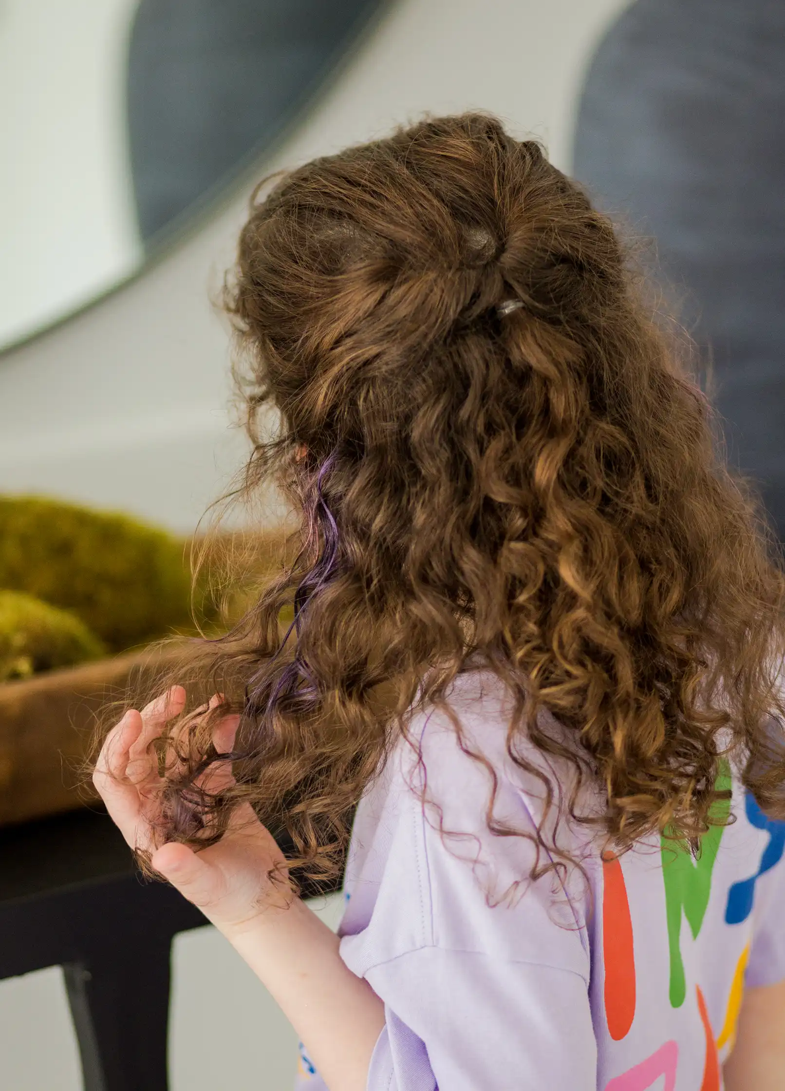 mascara cheveux violet pour enfant