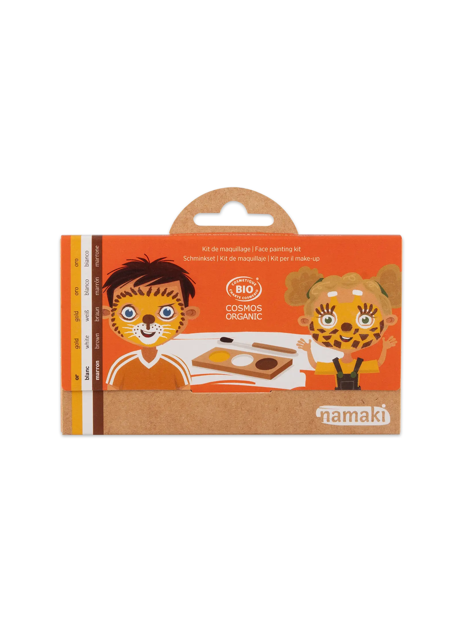 Palette de maquillage lion et girafe bio cosmos