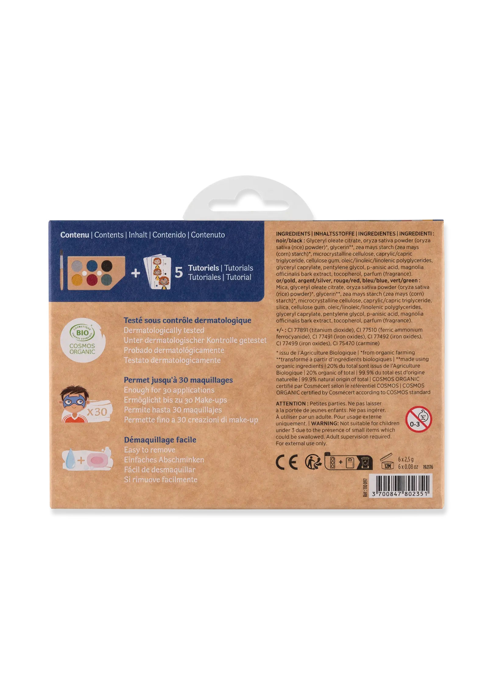 palette de maquillage bio