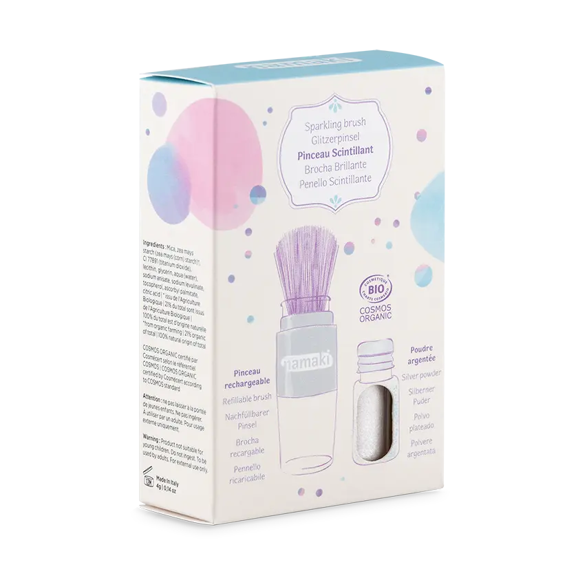 Poudre scintillante & Pinceau magique Argent