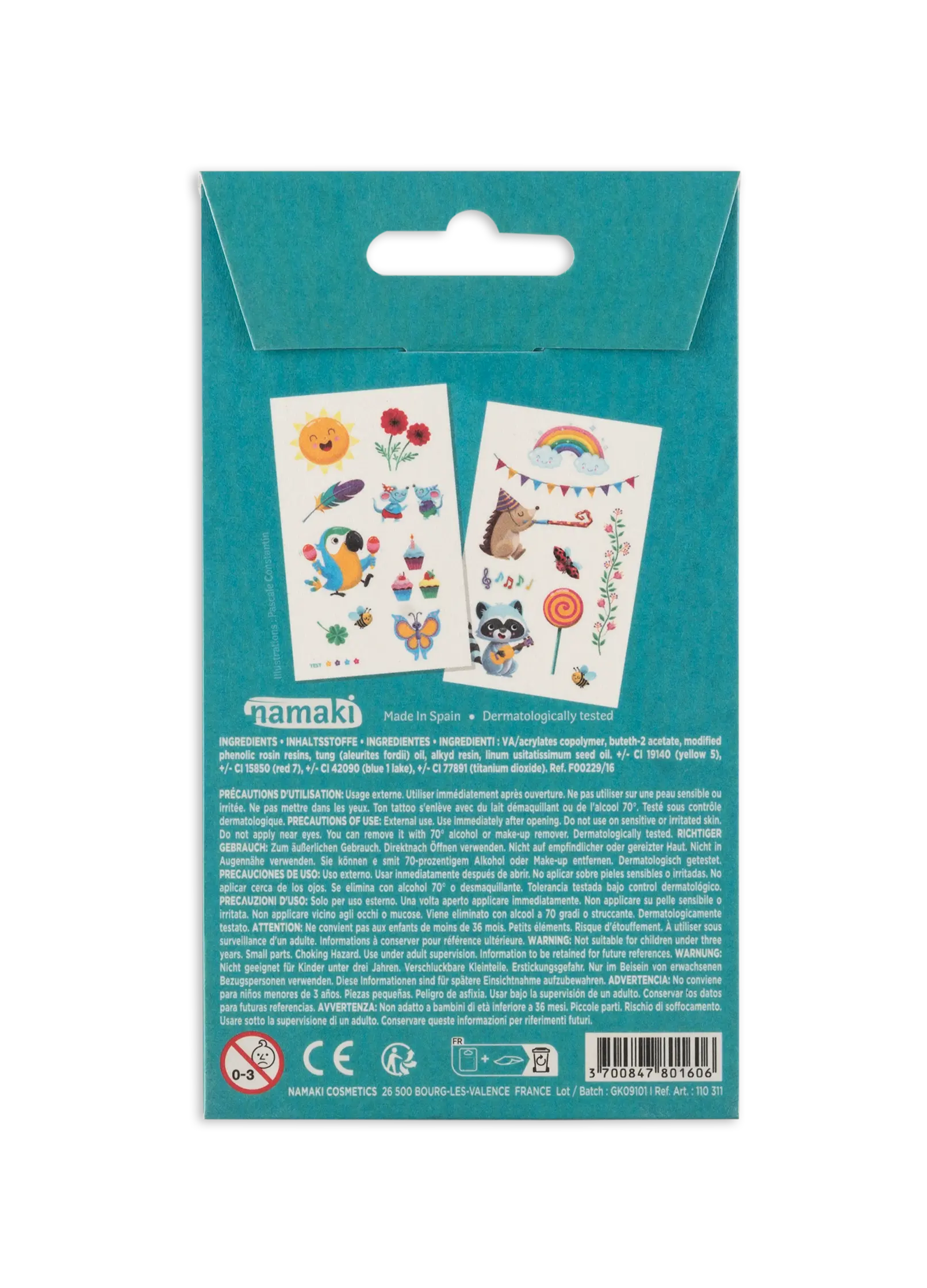 tatouage enfant arc-en-ciel