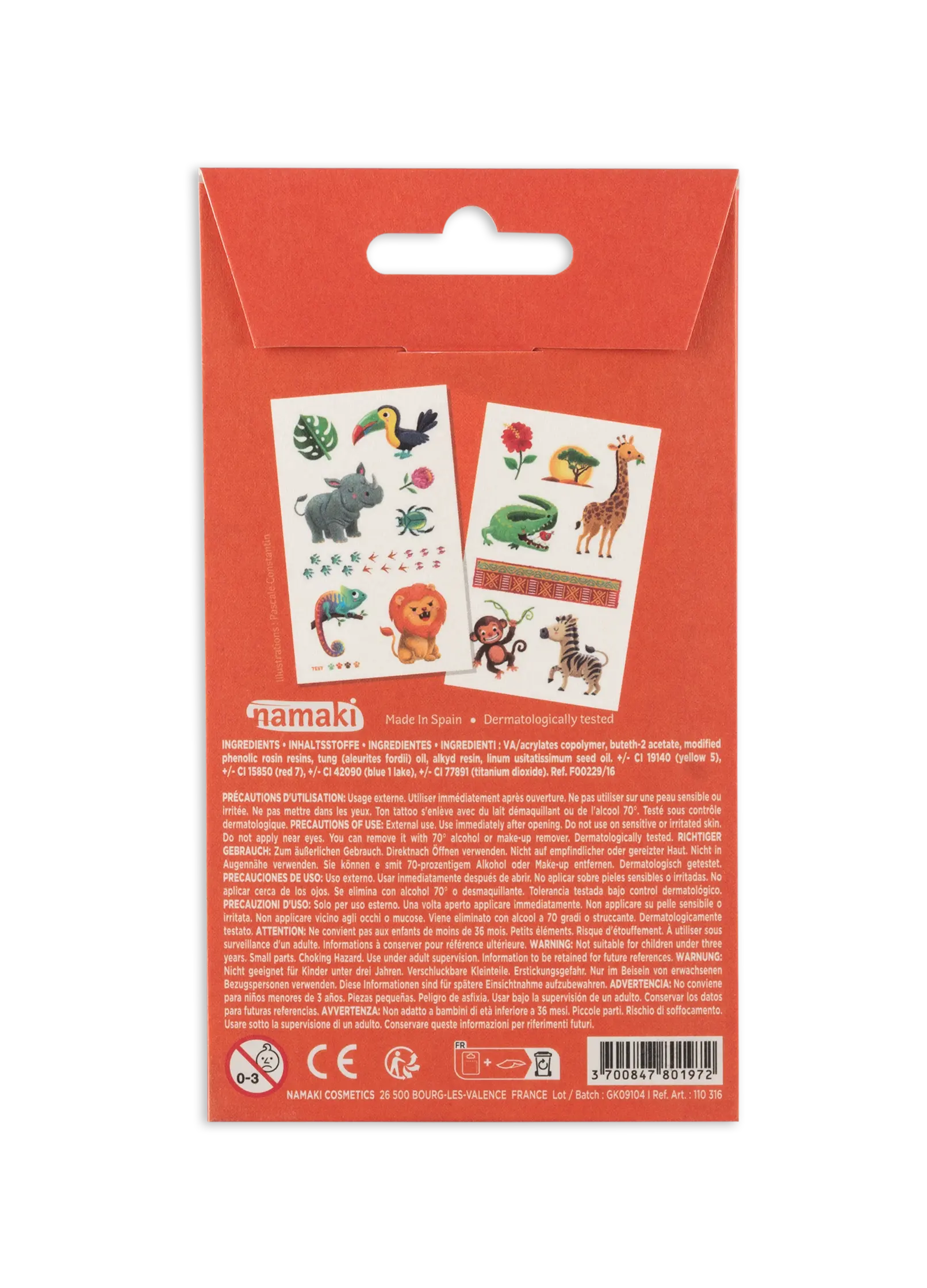 tatouage animaux pour enfant