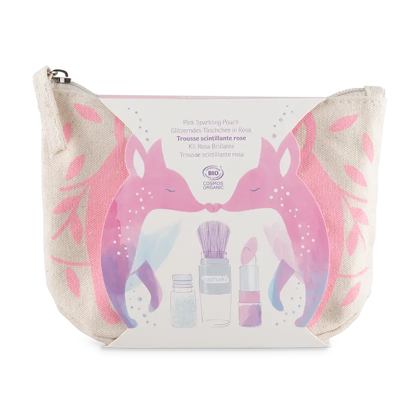 Trousse scintillante Renard rose