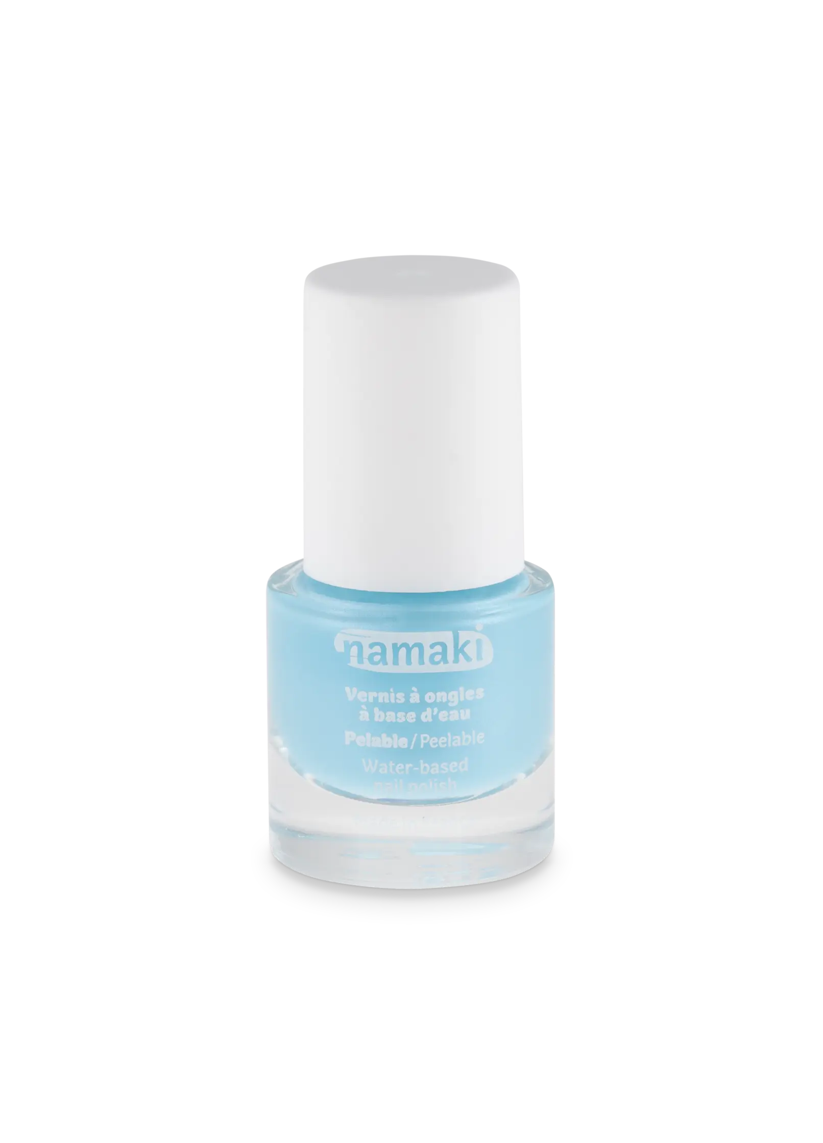 vernis à ongle base eau pelable bleu givré