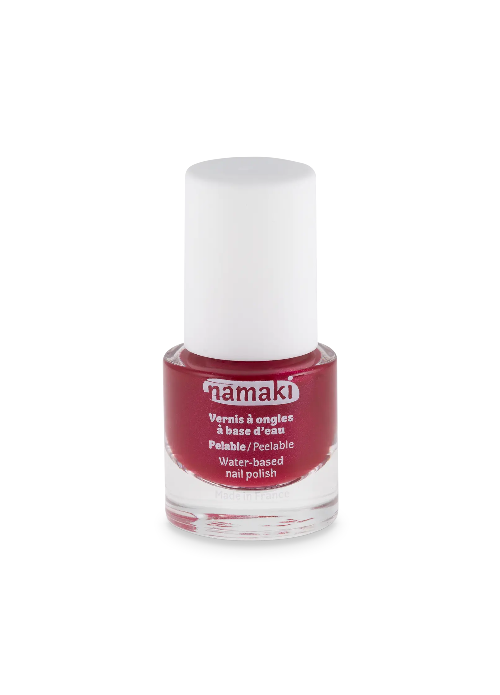 vernis à ongle base eau pelable framboise