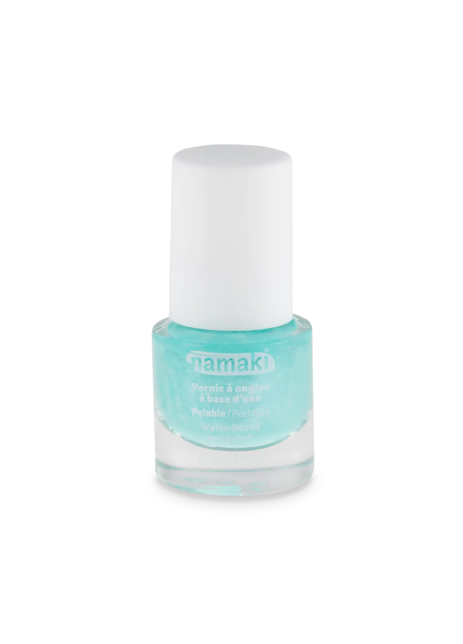 vernis à ongle base eau pelable enfant vert d'eau