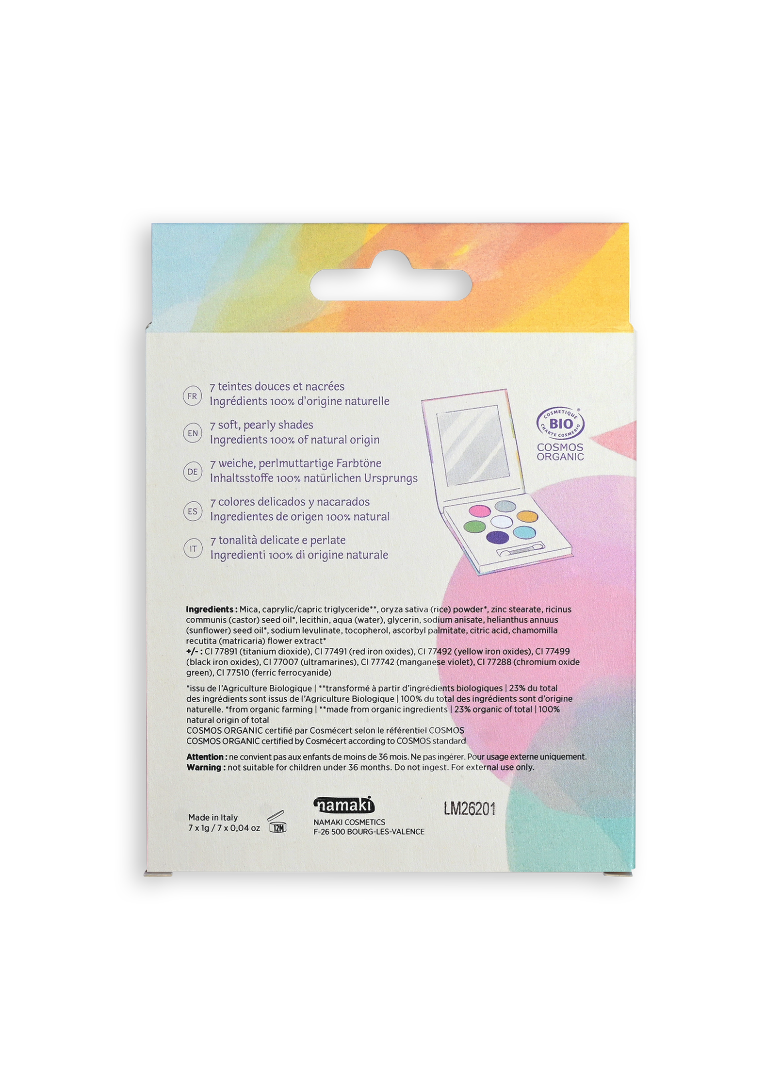 palette de fards à paupières enfants