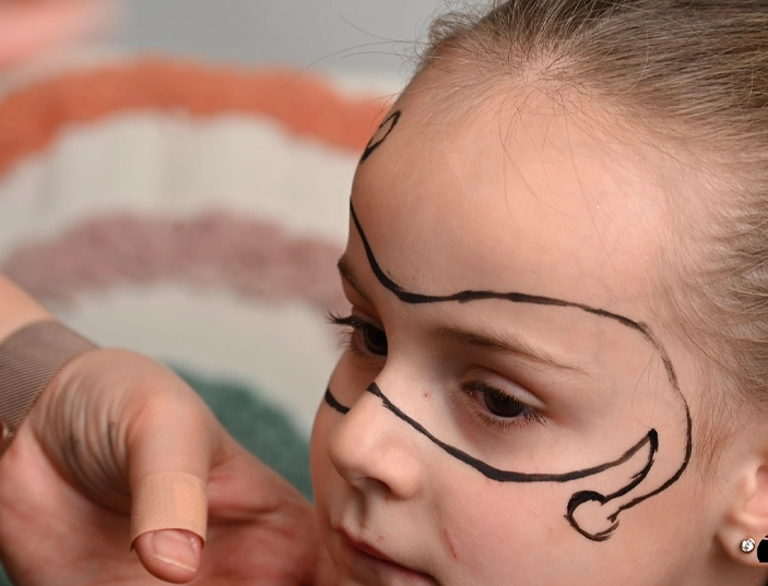 tuto schminken harlekin kind