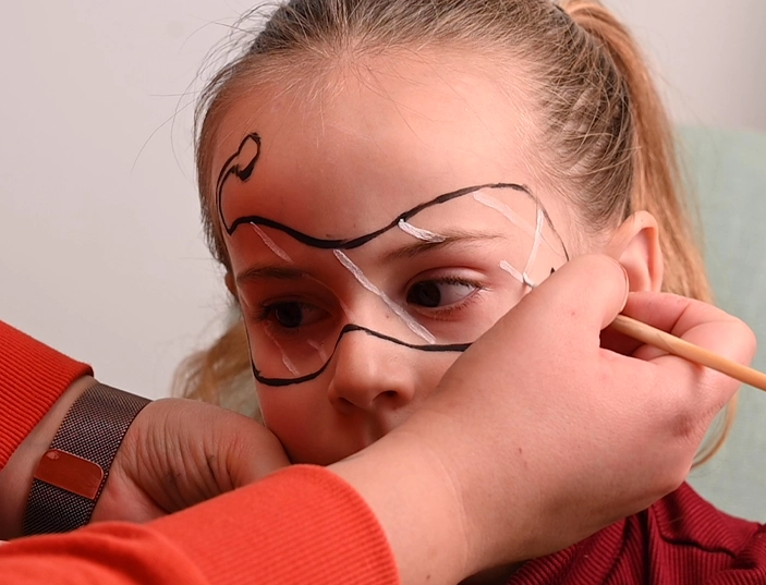 tuto schminken harlekin kind