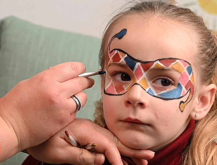 tuto schminken harlekin kind