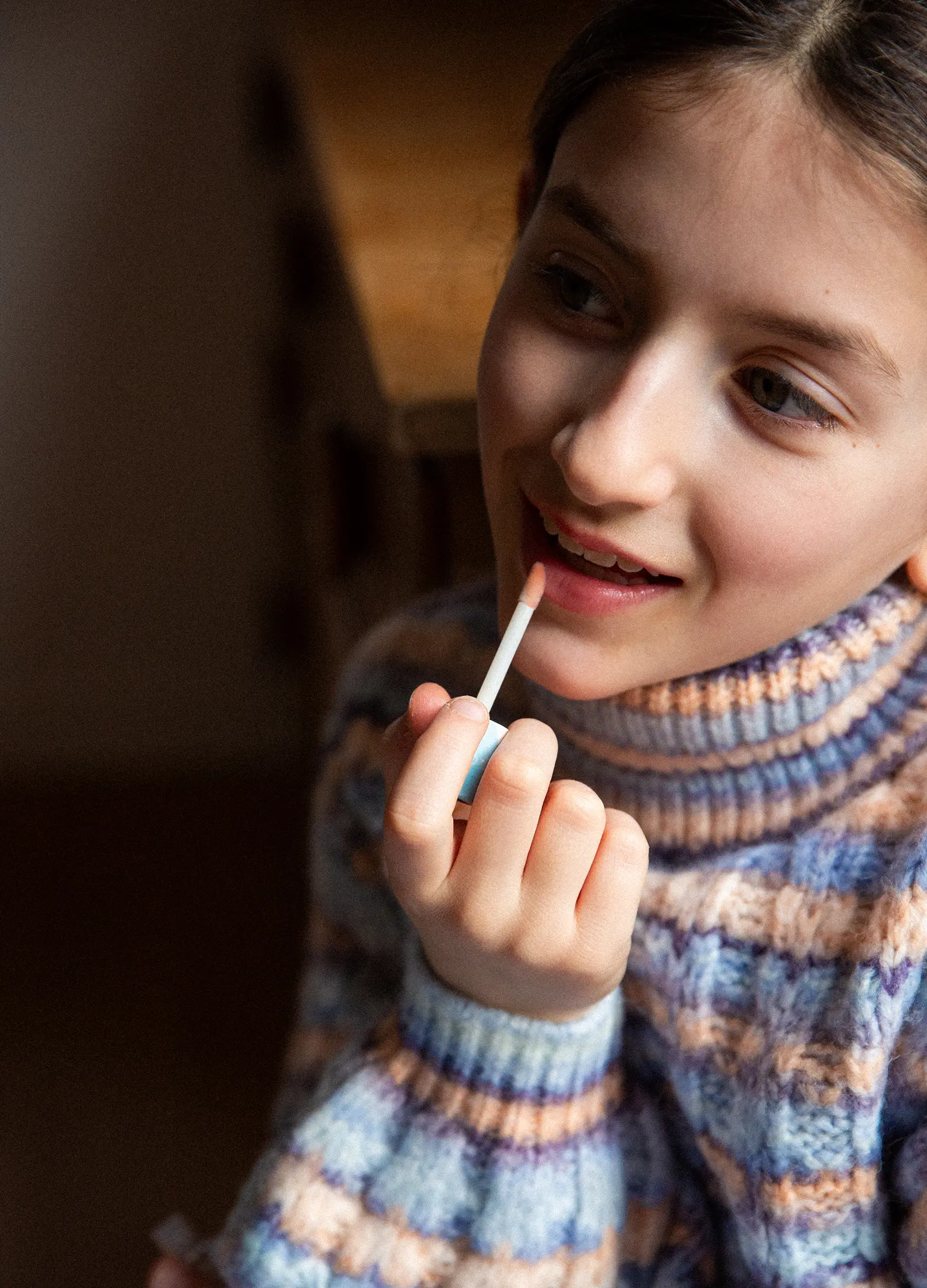 gloss sur les lèvres enfants bio