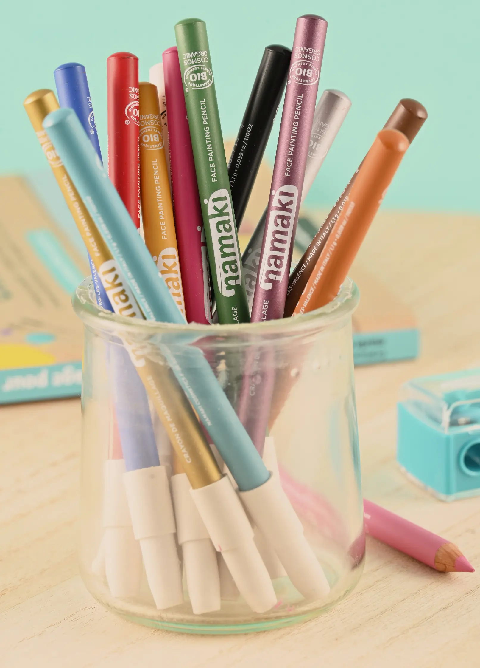 crayons de maquillage fins bio