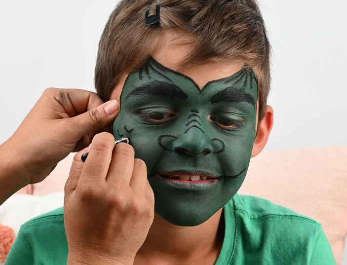 tutorial kinderschminken drache