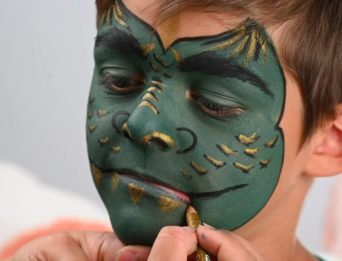 tutorial kinderschminken drache