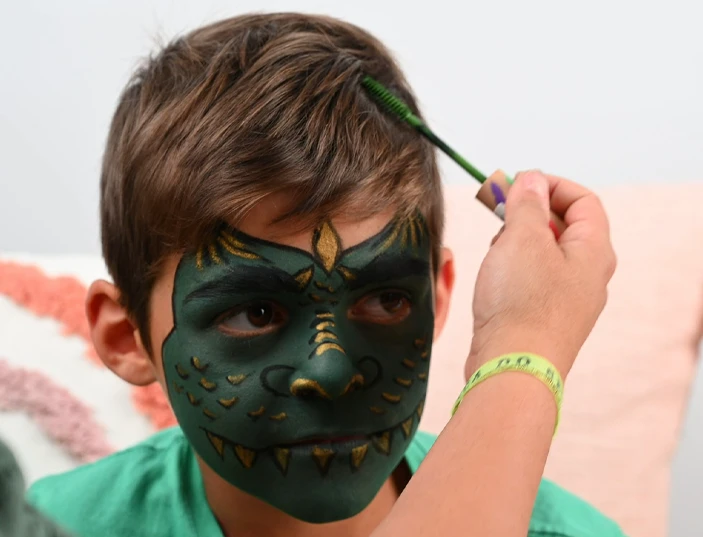 tutorial kinderschminken drache