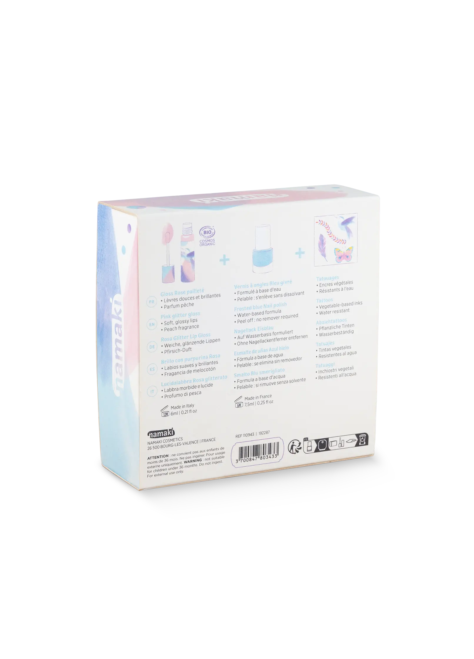 coffret trio de produits de maquillage enfants