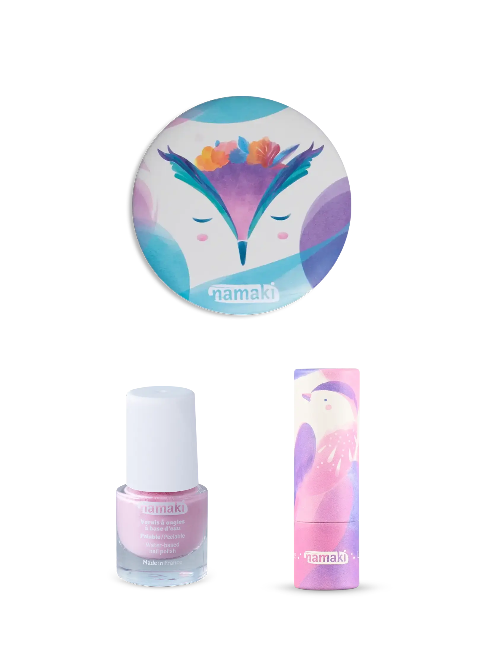 coffret trio de produits de maquillage enfants
