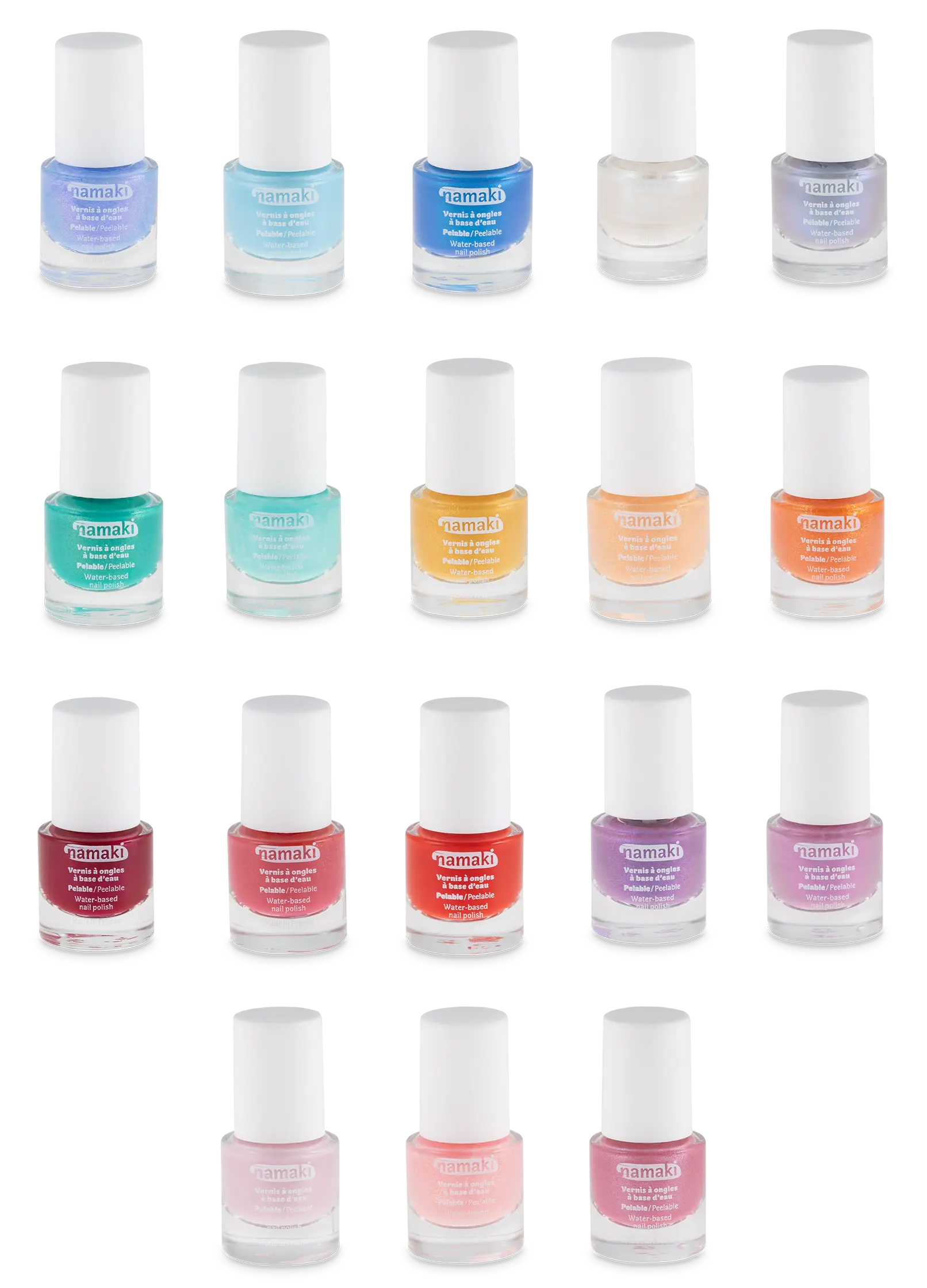 18 teintes vernis à ongles enfants