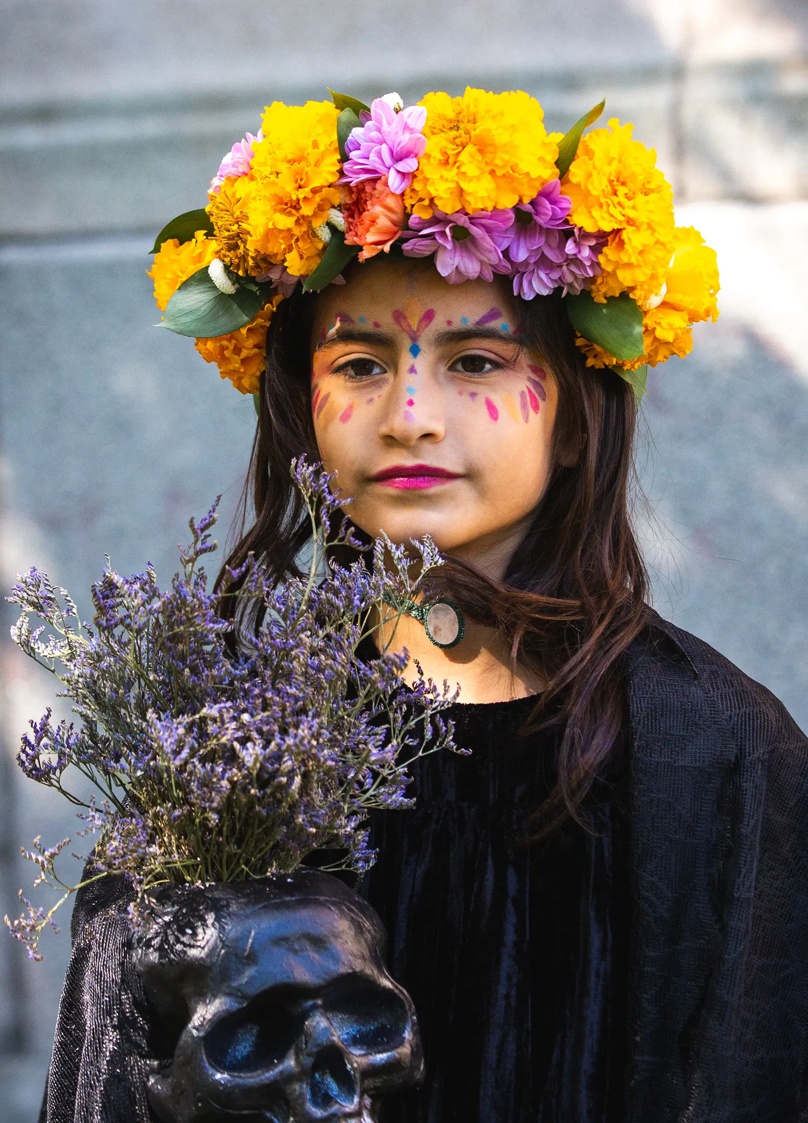maquillage enfant dia de los muertos